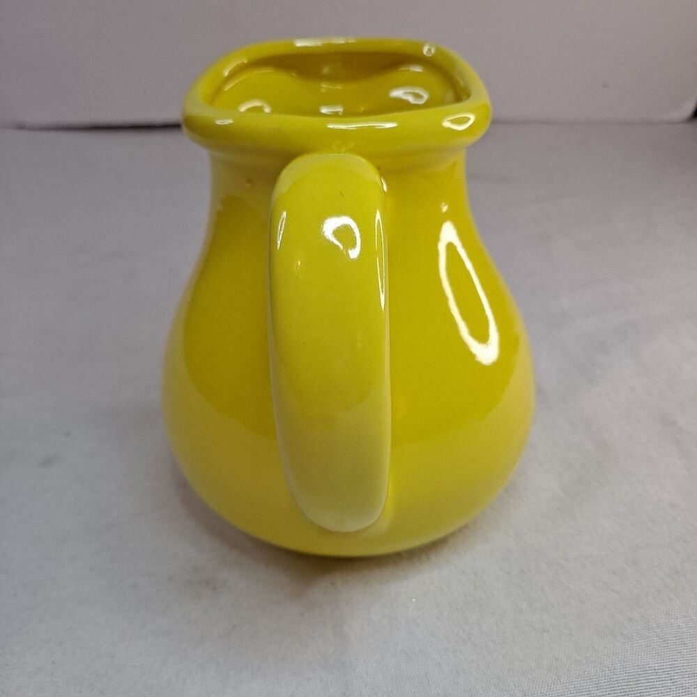 Vintage Royal Haeger Ceramic Pottery #377 Pitcher USA Bright Yellow 6” - Picture 4 of 11